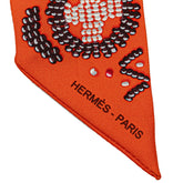 エルメス ツイリー KELLY EN PERLES ケリーアンペルル スカーフ オレンジ シルク レディース HERMES 【中古】